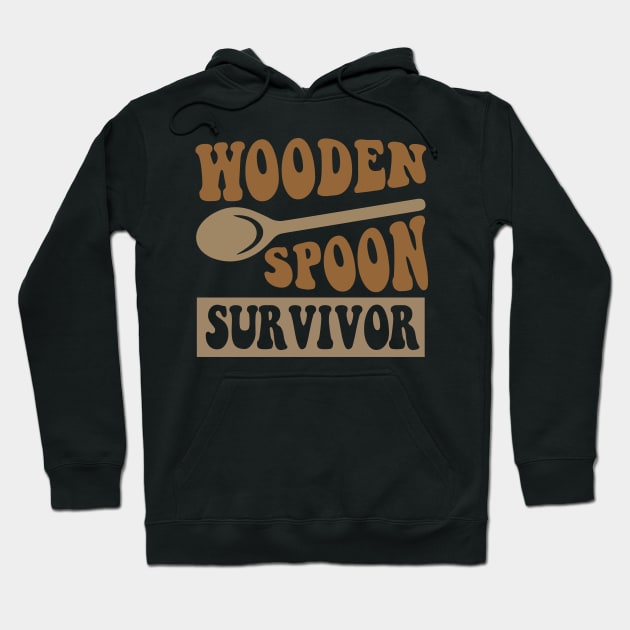 Wooden Spoon Survivor Funny Italian Joke Humor Wooden Spoon Hoodie by rogergren